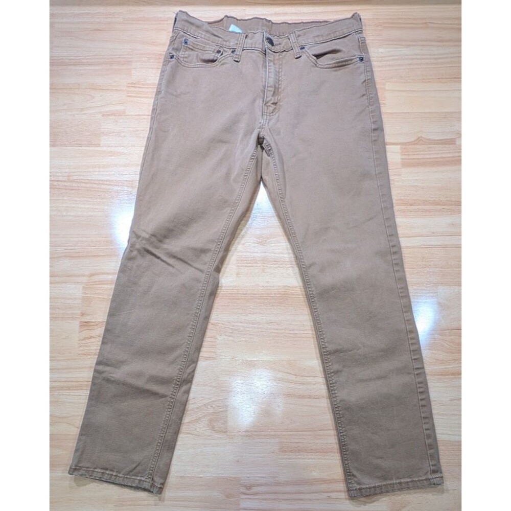 Levis 541 Slim Fit Pants Mens 32x32 Actual 32x30 Khaki Tan WaterLess Chino Denim